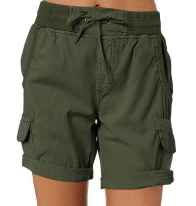 Casual High Waist Cargo Shorts sleek-selections